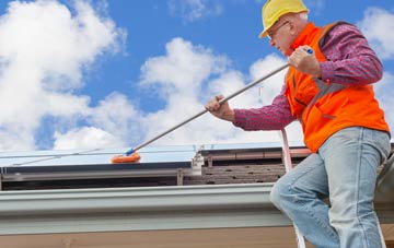 Yelling soft wash roof cleaning